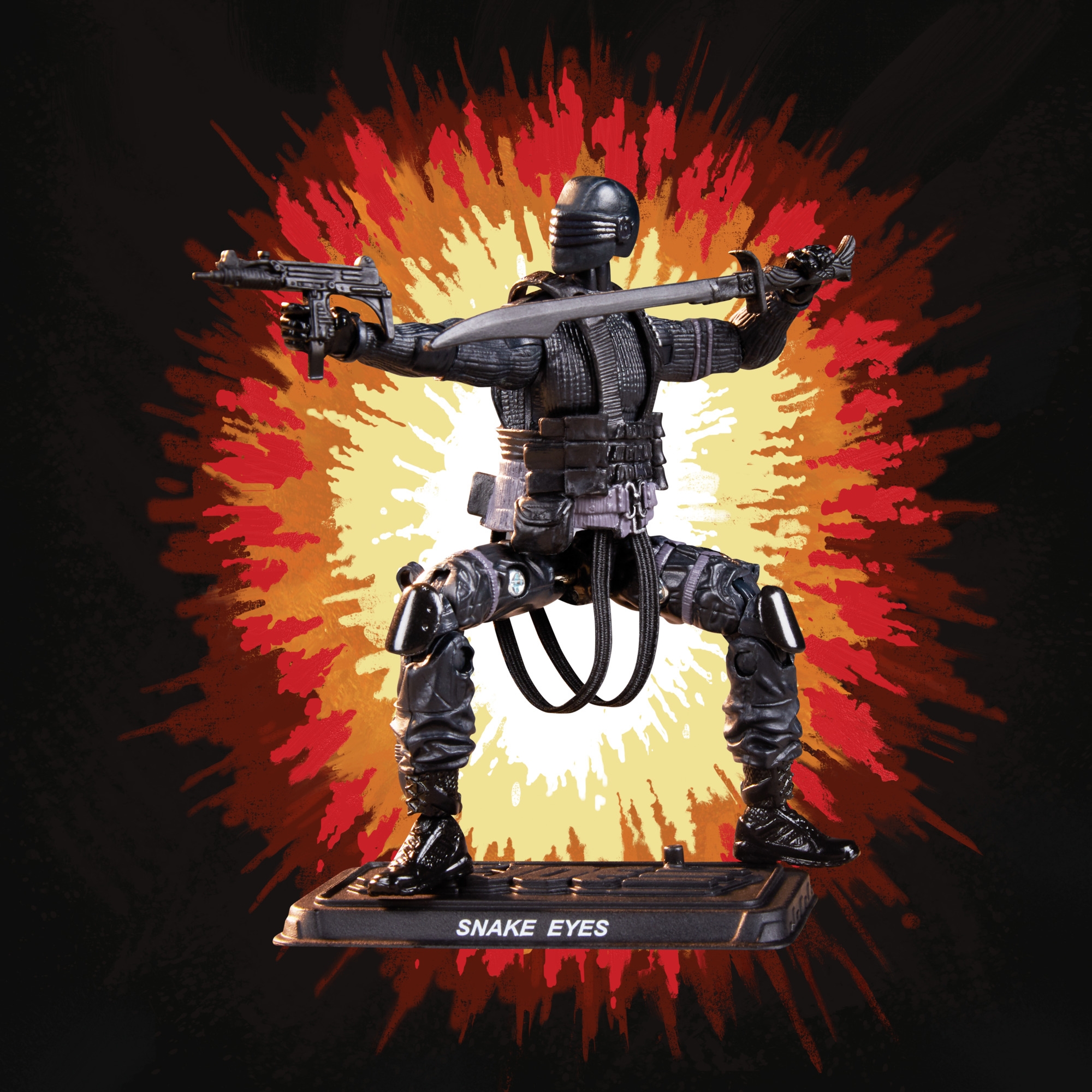 G.I. Joe Retro 3.75 Inch Snake Eyes Action Figure – Image 5