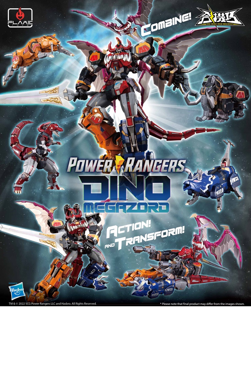 Flame Toys Power Rangers Go! Kari Kuri Dino Megazord Reissue – Image 3