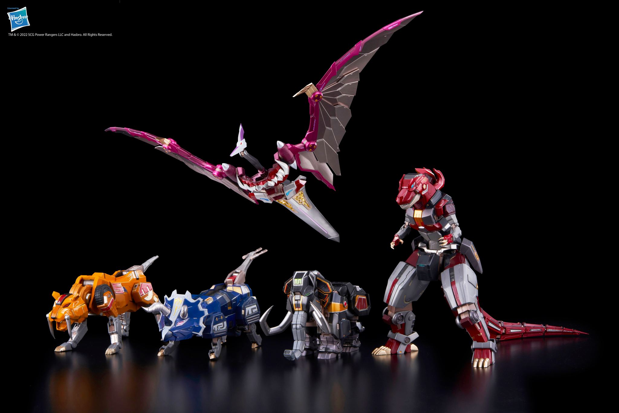 Flame Toys Power Rangers Go! Kari Kuri Dino Megazord Reissue – Image 7