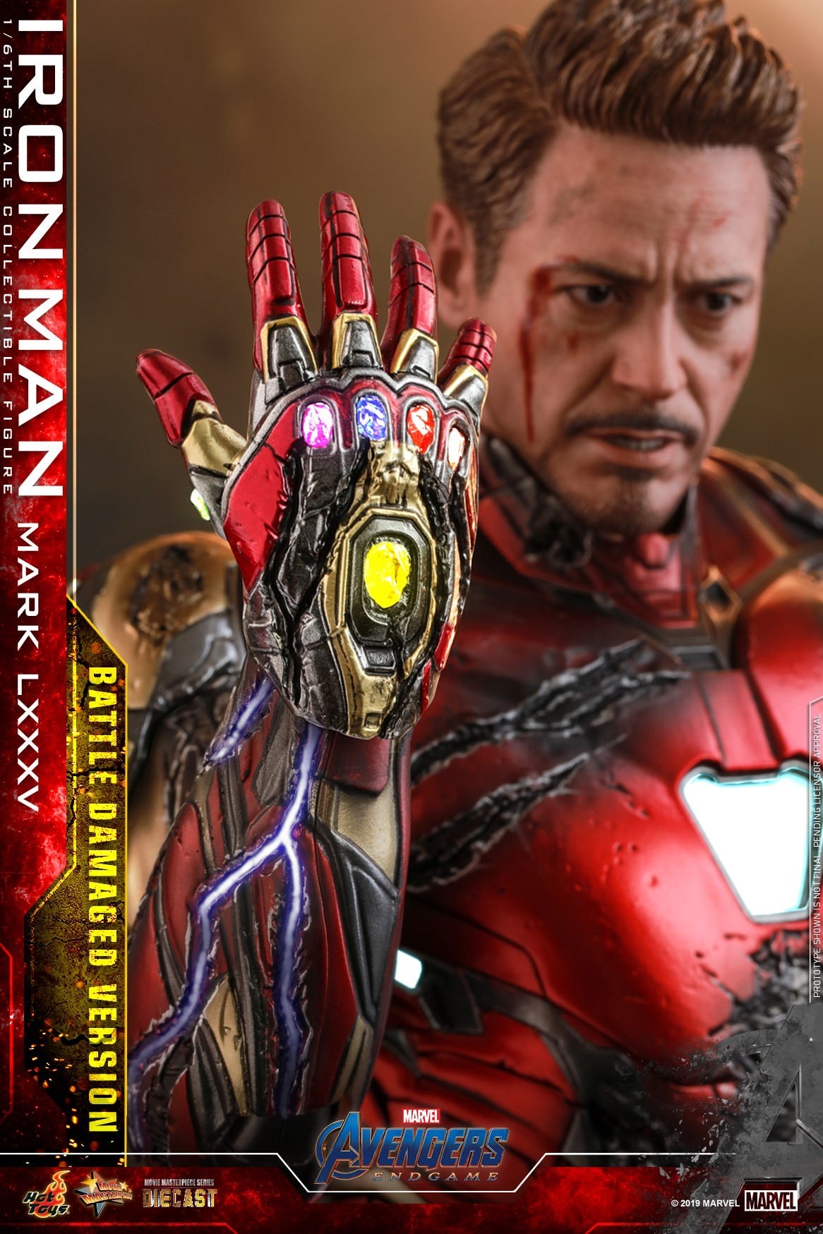 Hot Toys Avengers Endgame Battle Damaged Iron Man MMS543 D33 1/6 Scale Figure – Image 3